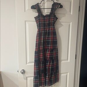 Elegant Plaid Maxi Dress